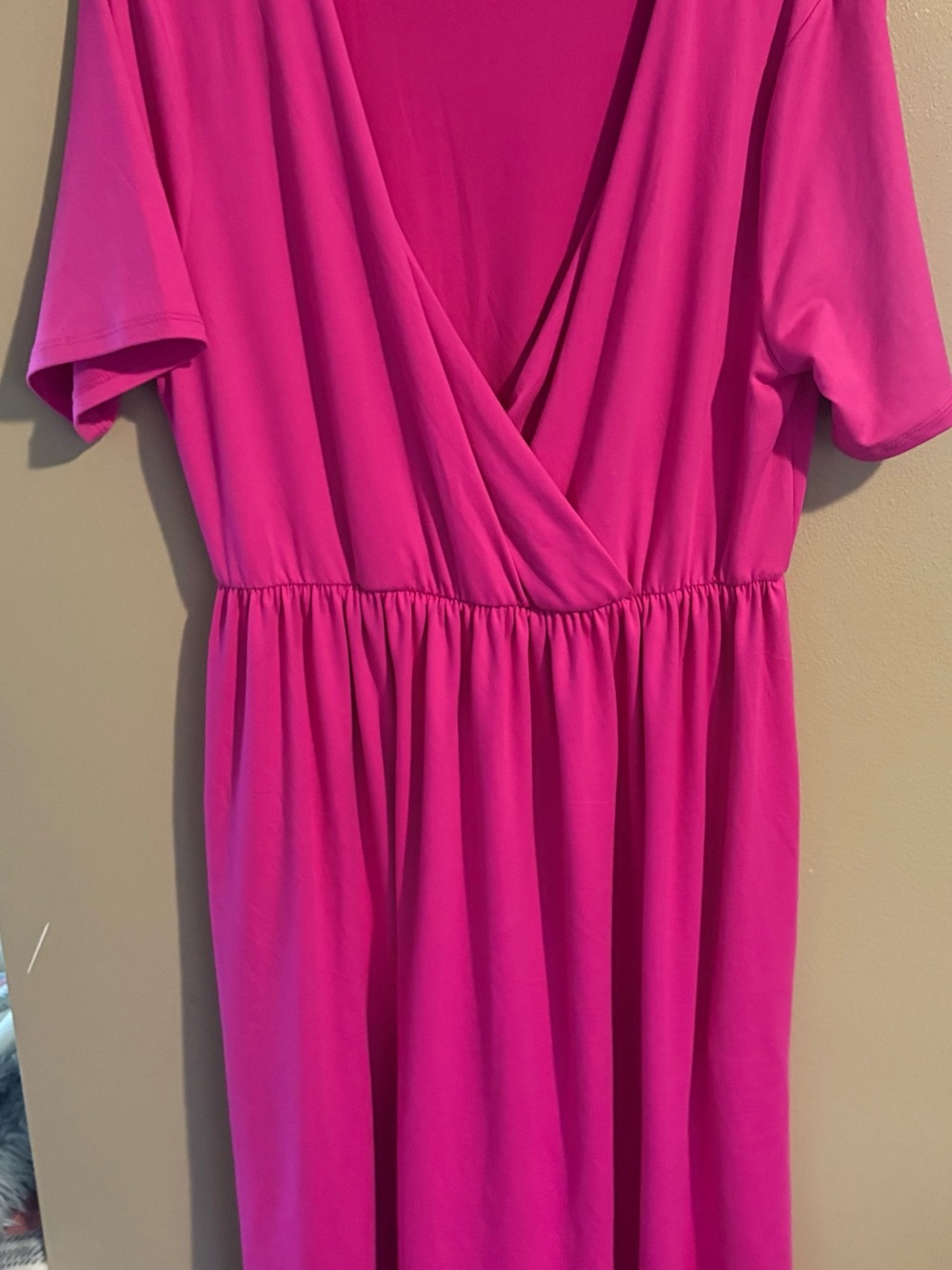 Zenana Outfitters Fuchsia Midi Dress